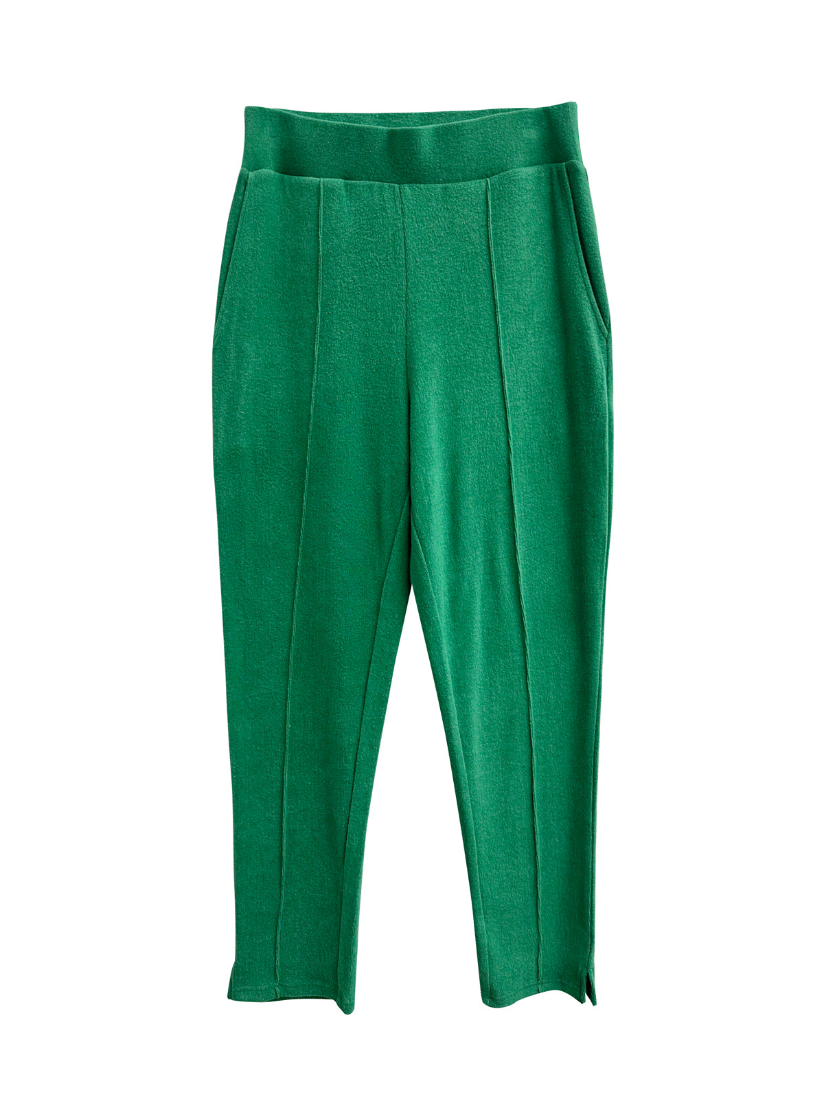 Plus Size Comfort Luxe Collection Cozy Knit Pleated Pants - La Cera