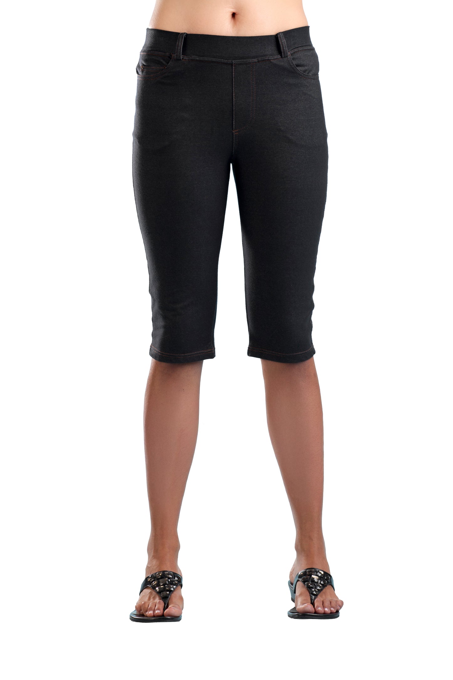 La Cera Stretch Knit Capri