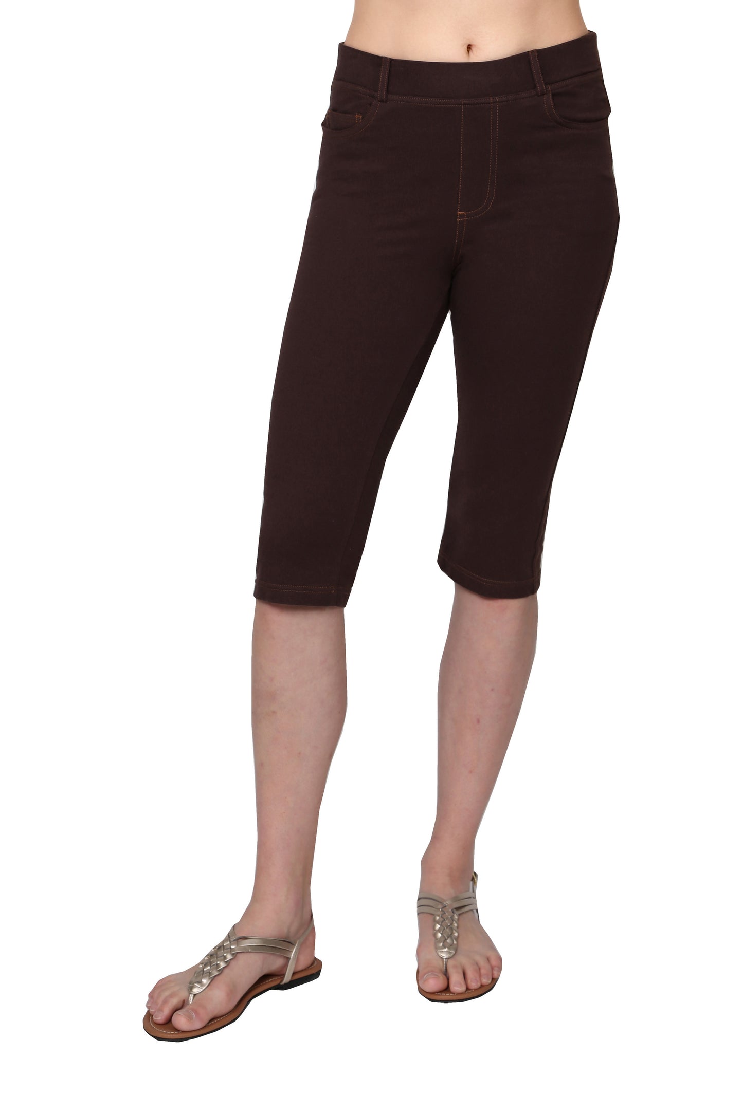 La Cera Stretch Knit Capri