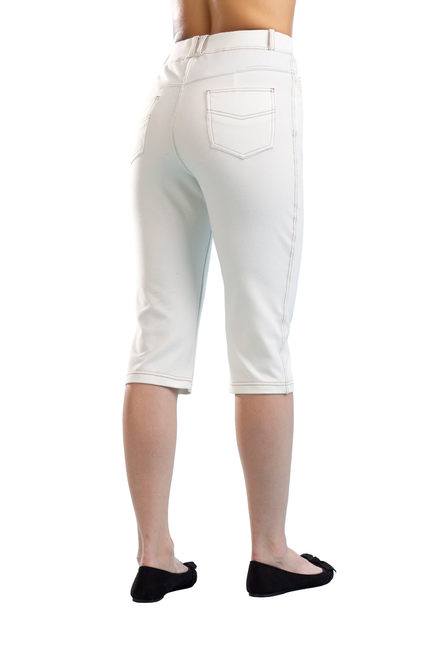 La Cera Stretch Knit Capri