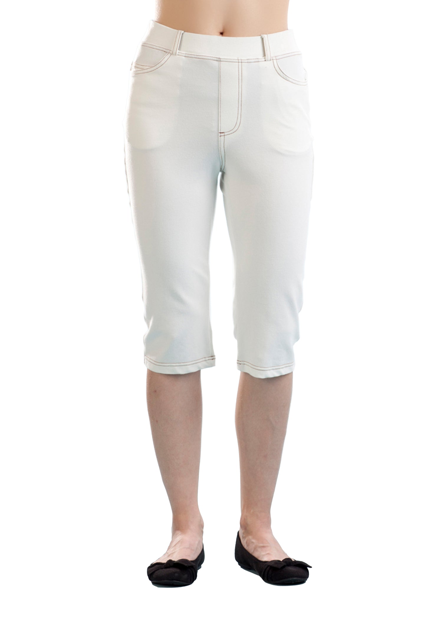 La Cera Stretch Knit Capri