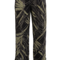 Plus Size La Cera Savannah Palm Print Cropped Pant - La Cera