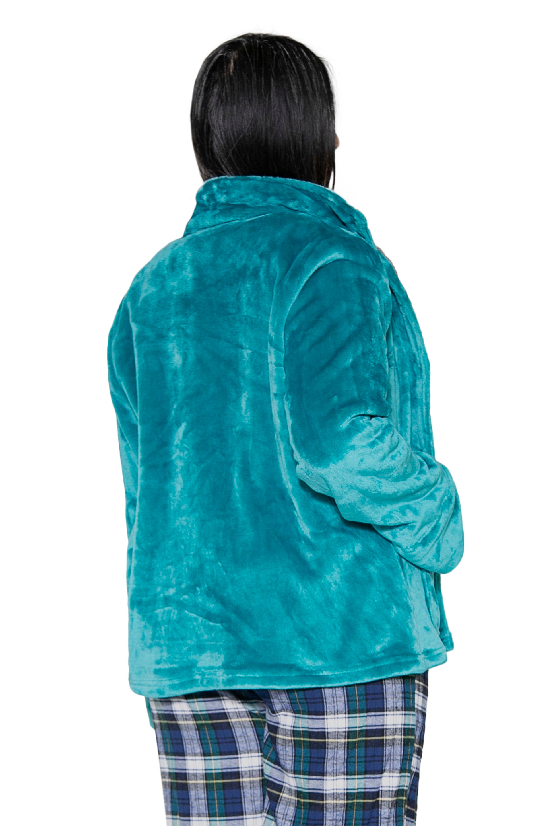 La Cera Plush Bed Jacket - La Cera