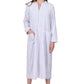 Rose Print Minky Zip Front Fleece Robe - La Cera