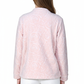 LA CERA Women's Fleece Rose Sculptured Bed Jacket - La Cera