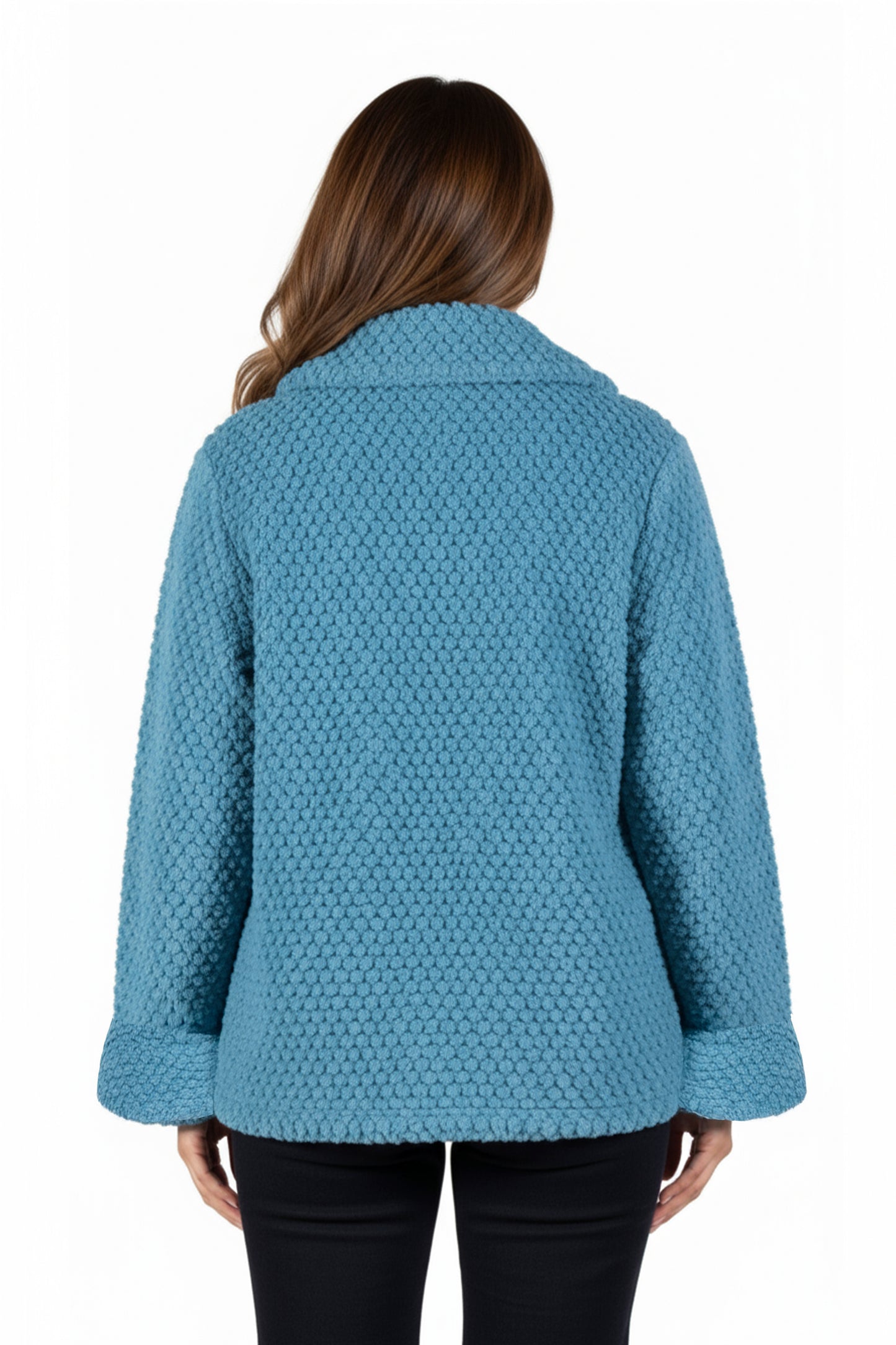 La Cera Honeycomb Fleece Bed Jacket - La Cera