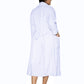 Plus Rose Print Sheered Minky Wrap Robe