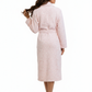 Rose Print Sheered Minky Wrap Robe - La Cera