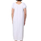 La Cera Embroidered Gathered Short Sleeve Gown - La Cera