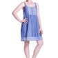 La Cera 100% Cotton Blue Batik Printed Chemise - La Cera