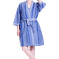 Printed Short Cotton Robe - La Cera