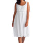 La Cera Sleeveless Embroidered Pleated Chemise - La Cera