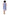 La Cera 100% Cotton Elegant Blue Floral Sleeveless Dress - La Cera