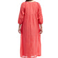 100% Cotton Embroidered Gown With Lining