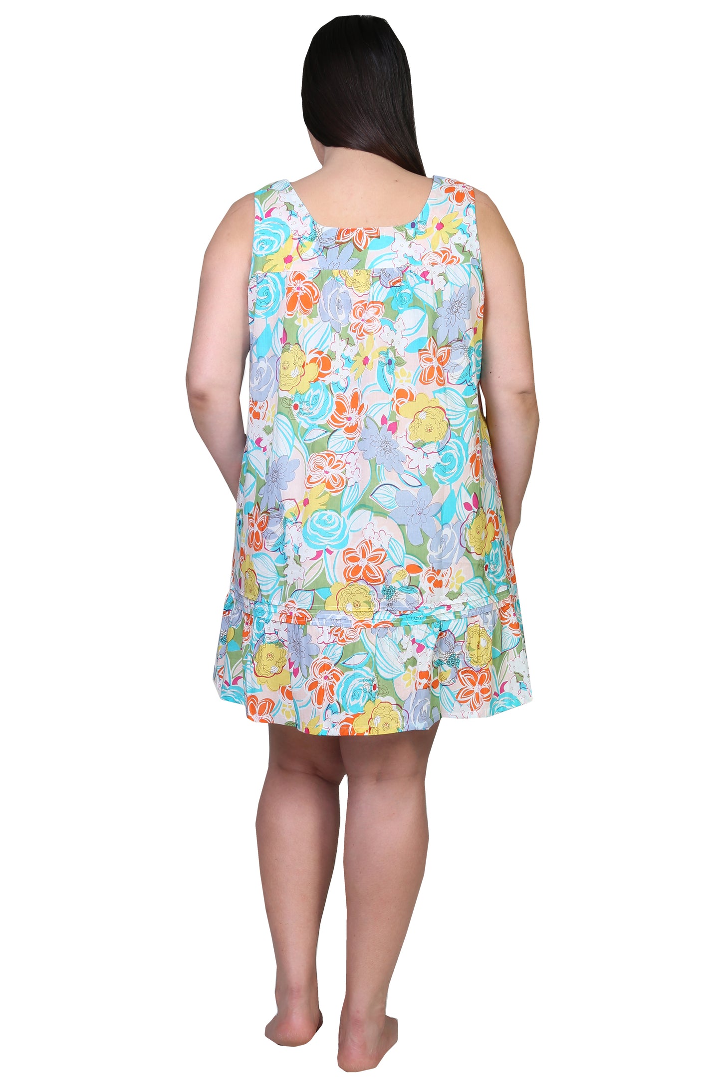 Camisón con estampado floral pastel 100% algodón La Cera