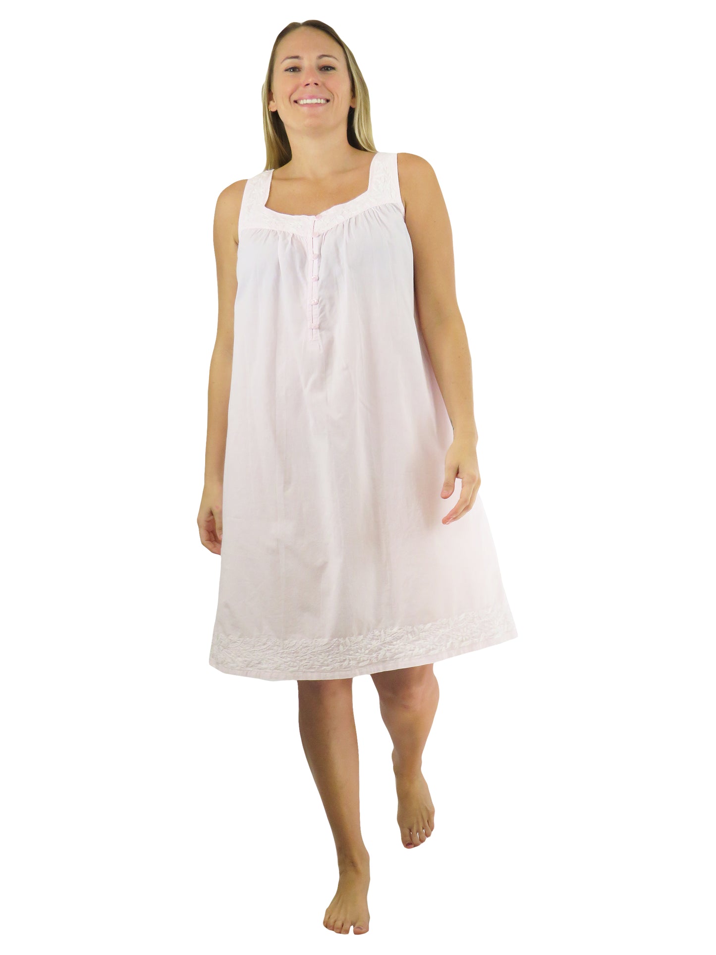 La Cera Hand Embroidered Chemise - La Cera