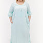 La Cera Plus Size Embroidered Night Gown - La Cera - 4