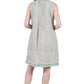 La Cera Sleeveless 100% Cotton Print Celedon Chemise - La Cera