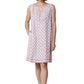 La Cera Sleeveless 100% Cotton Print Chemise