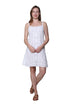 La Cera Spaghetti Strap Embroidered Chemise - La Cera