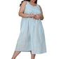 La Cera Plus Size Embroidered Sleeveless Pinafore Gown - La Cera