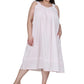 La Cera Plus Size Embroidered Sleeveless Pinafore Gown - La Cera