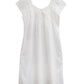La Cera 100% White Cotton Embroidered Sweetheart Chemise - Plus Size - La Cera