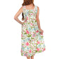 Lace trimmed 100% Cotton English Garden Print Gown - La Cera