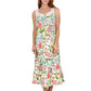 Lace trimmed 100% Cotton English Garden Print Gown - La Cera