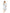 Plus Size 100% Cotton Lace Trim Flounce Robe Gown- Blue and White Floral Print - La Cera