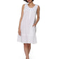 La Cera Lattice Embroidered Yoke Chemise