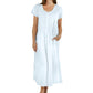La Cera 100% Cotton Lace Applique Gown - La Cera