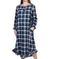 Flannel Plaid Night Gown - La Cera