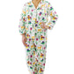 Conjunto de pijama de franela con animales del bosque de talla grande
