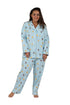 Plus Size La Cera Owl Print Pajama Set - La Cera