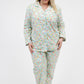 La Cera Plus Size Floral Flannel PJ Set - La Cera - 1