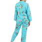 La Cera Long Sleeve Floral Pajama Set - La Cera