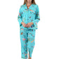 La Cera Long Sleeve Floral Pajama Set - La Cera