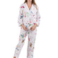 La Cera Long Sleeve Floral Pajama Set - La Cera