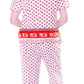 100% Cotton Red and White PJs - La Cera
