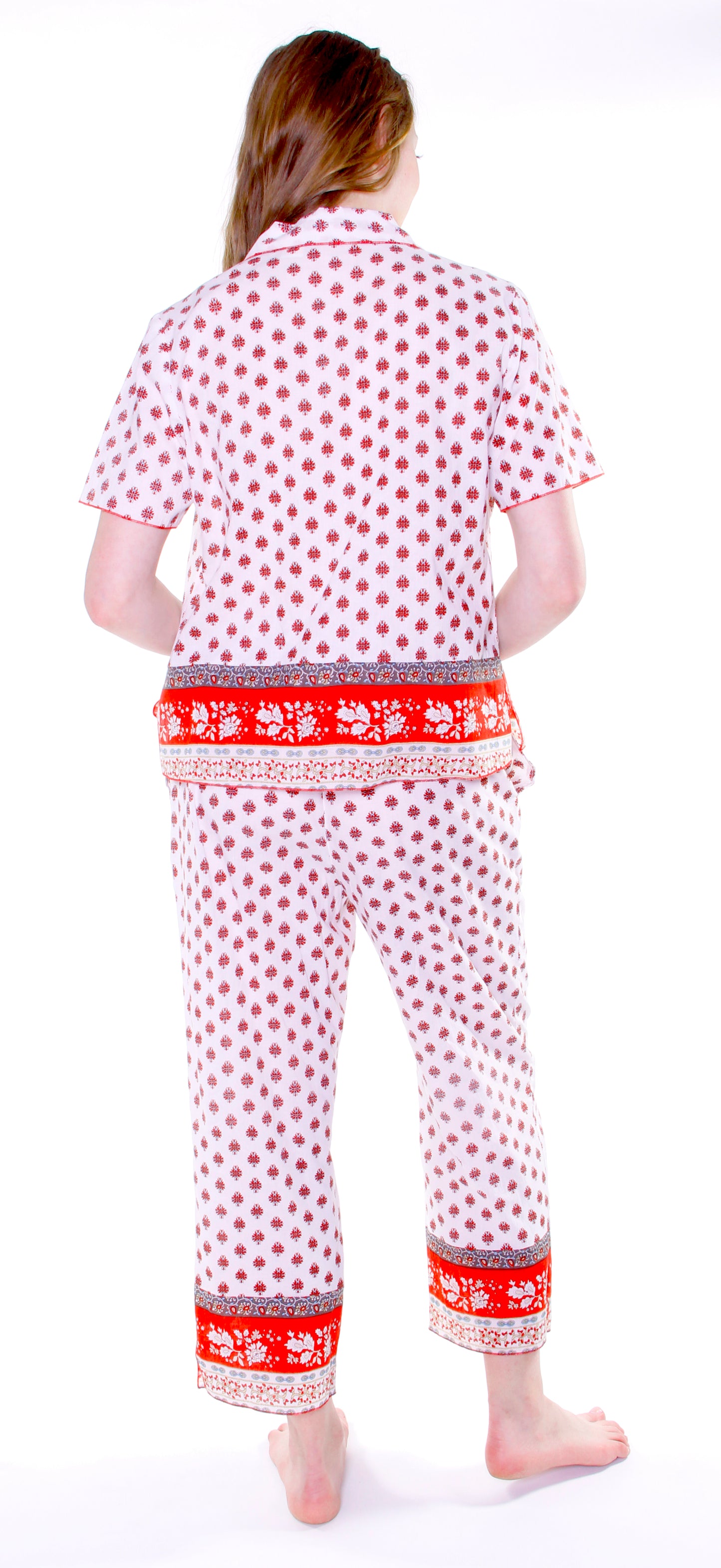 100% Cotton Red and White PJs - La Cera