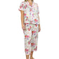 La Cera Short Sleeve Floral Cotton Pajama Set - La Cera