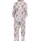 Conjunto de pijama floral de manga 3/4 100% algodón
