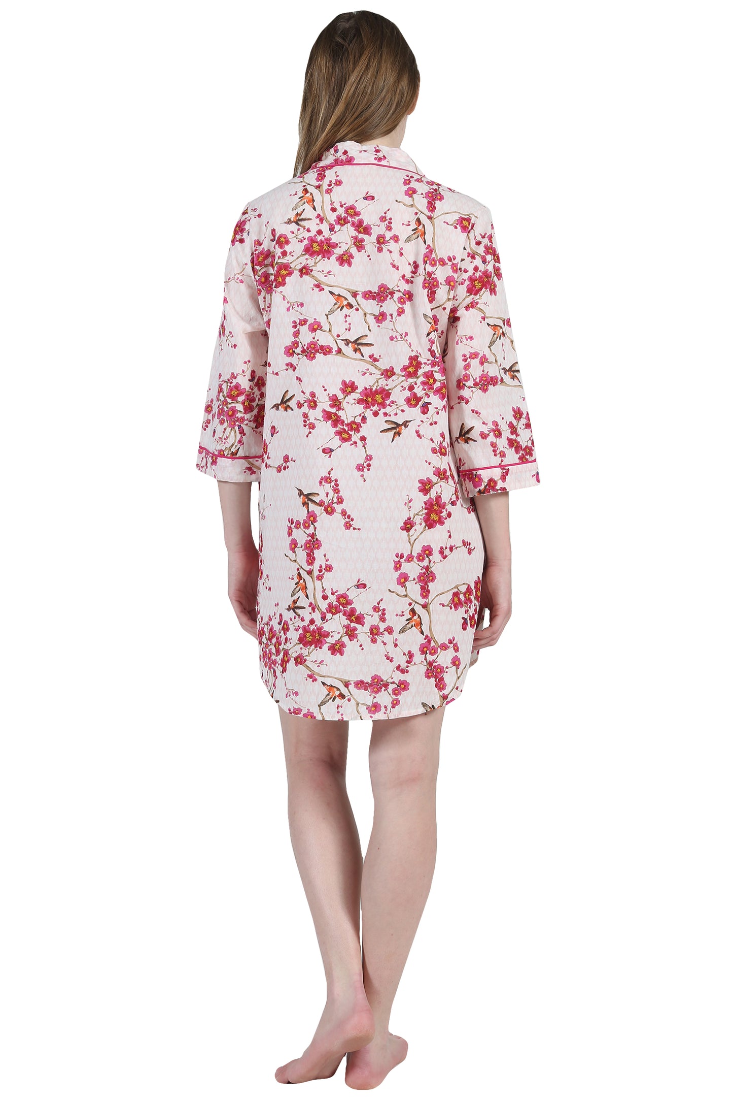 Plus Size La Cera Long Sleeve Nightshirt - La Cera