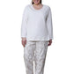 Plus Size Flannel Print Pajama Set