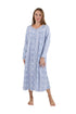 Floral Button Up Night Knit Gown - La Cera