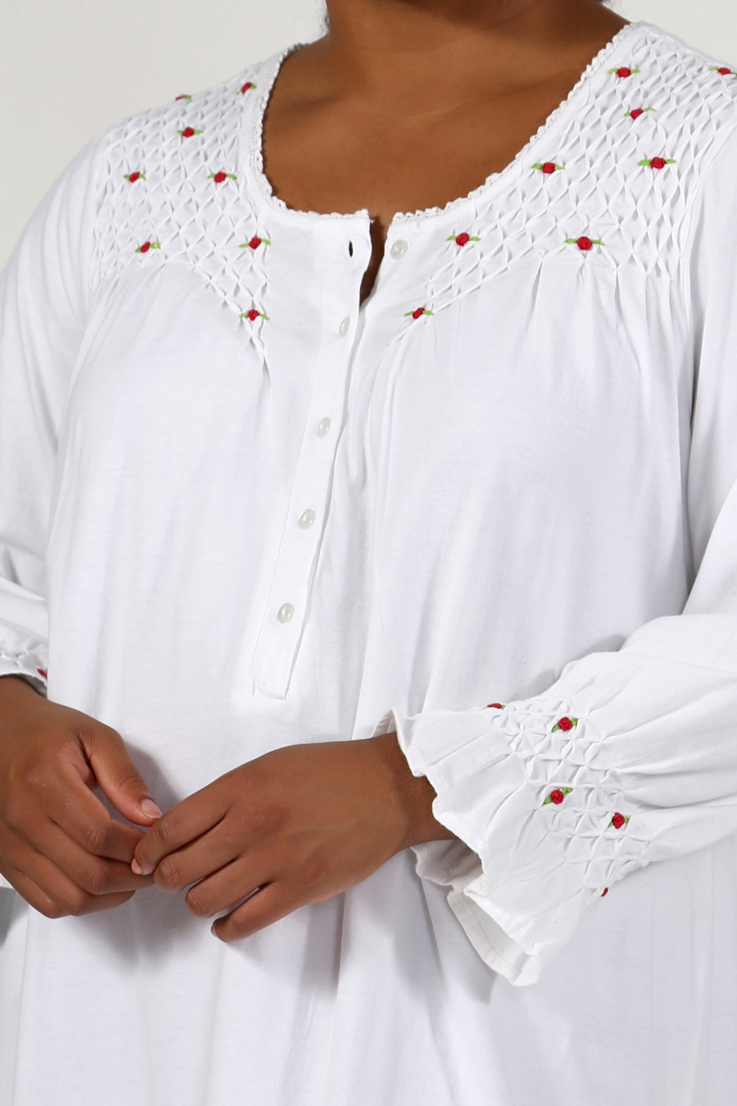 Cotton Knit Plus Size Gown - La Cera