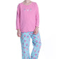 Owl Print Flannel Pajama Set - La Cera