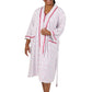 Plus Size Floral Print Knit Robe