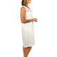La Cera 100% Cotton Knit Smocked Chemise